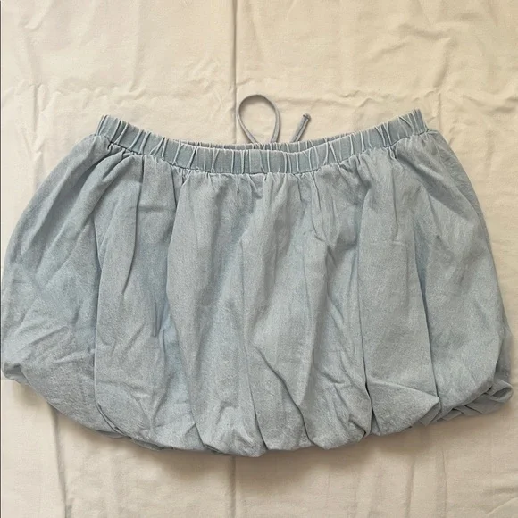 H&M Sky Blue Bubble Mini Skirt - Picture 2 of 3